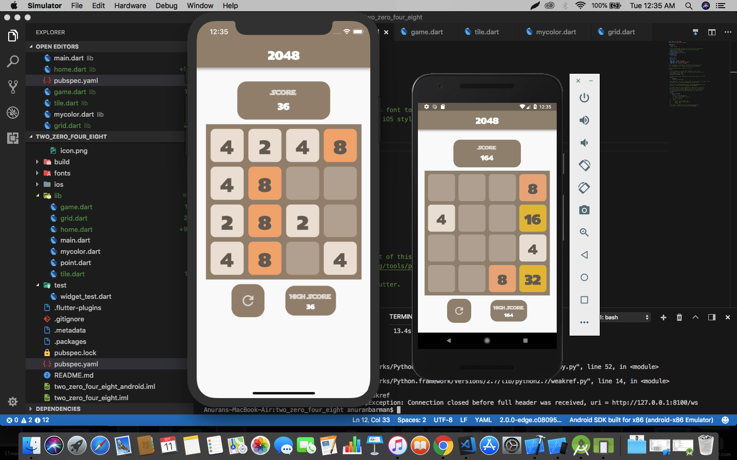 Famous 2048 Game in Flutter