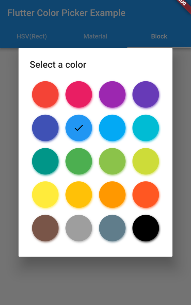 A HSV color picker inspired by chrome devtools and a material color picker for your flutter app.