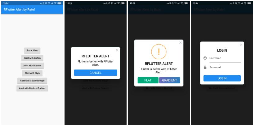 super customizable and easy-to-use alert / popup dialog library for Flutter.