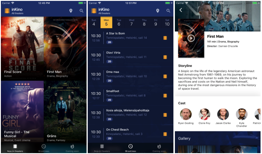 A multiplatform Dart movie app with 40% of code sharing between Flutter and the Web.