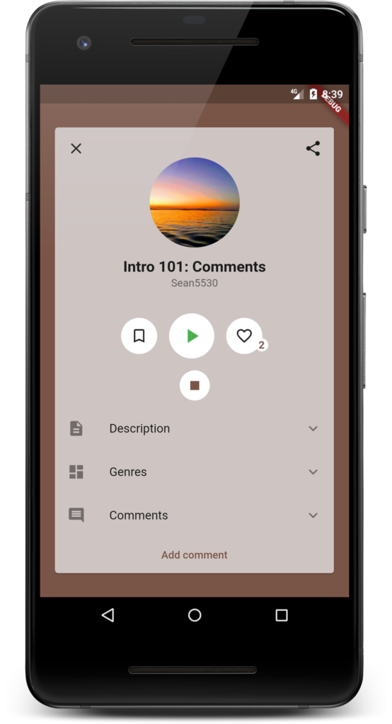 a recording app for up and coming artists.
