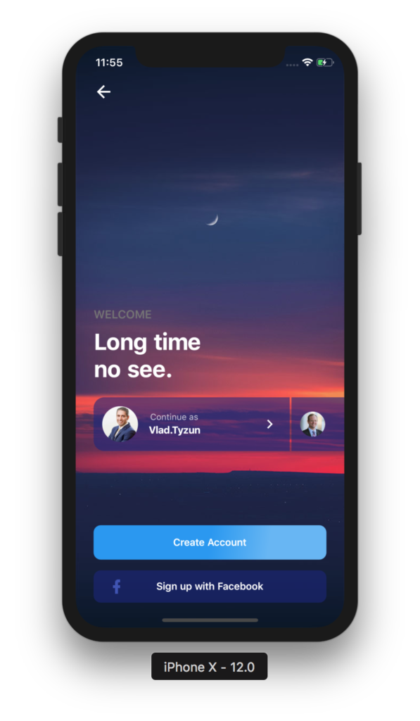 Different set of screens implemented using flutter