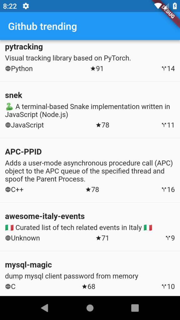 Github Trending App
