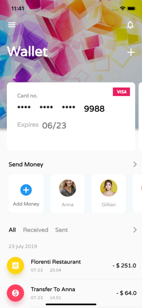 Flutter Wallet APP UI Challenge