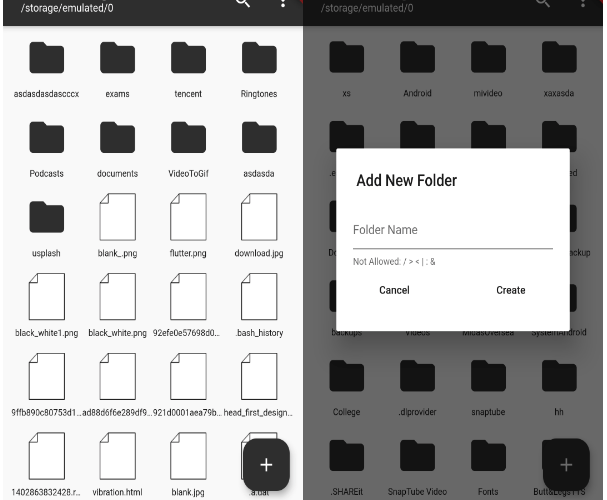 A simple application for managing files on Android devices using Flutter framework
