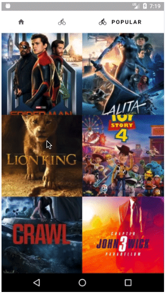 This project is a test application using Flutter and TheMovieDB